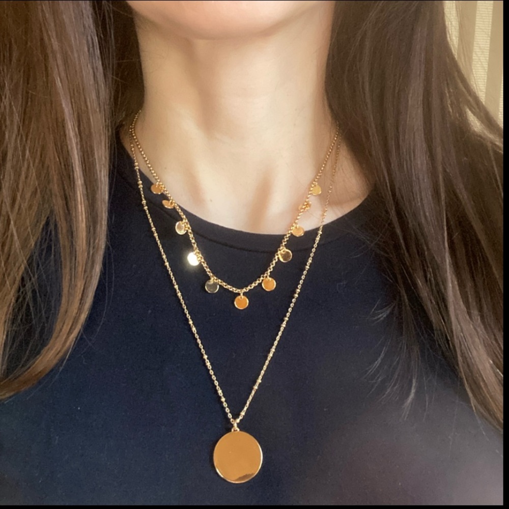 Kate Spade double strand coin necklace